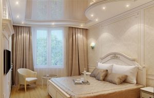 Натяжной потолок в спальню